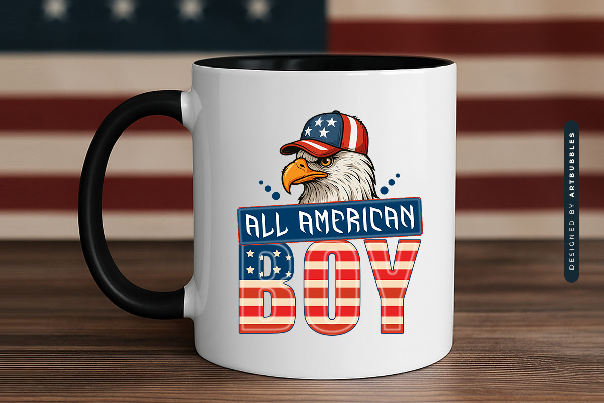 All American Boy - 4th of July Sublimation Mug Mockup Image.jpg