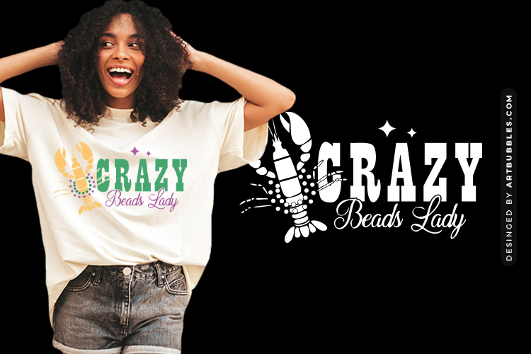 Crazy Beads Lady - Mardi Gras SVG File Image.jpg