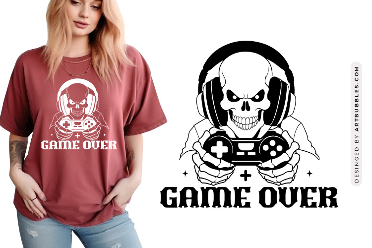 Game Over SVG for Cricut and Silhouette