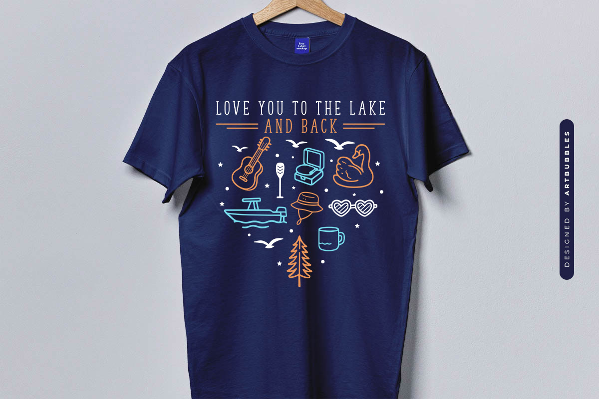 Love You to the Lake and Back Silhouette SVG Blue Shirt Mockup Image.jpg