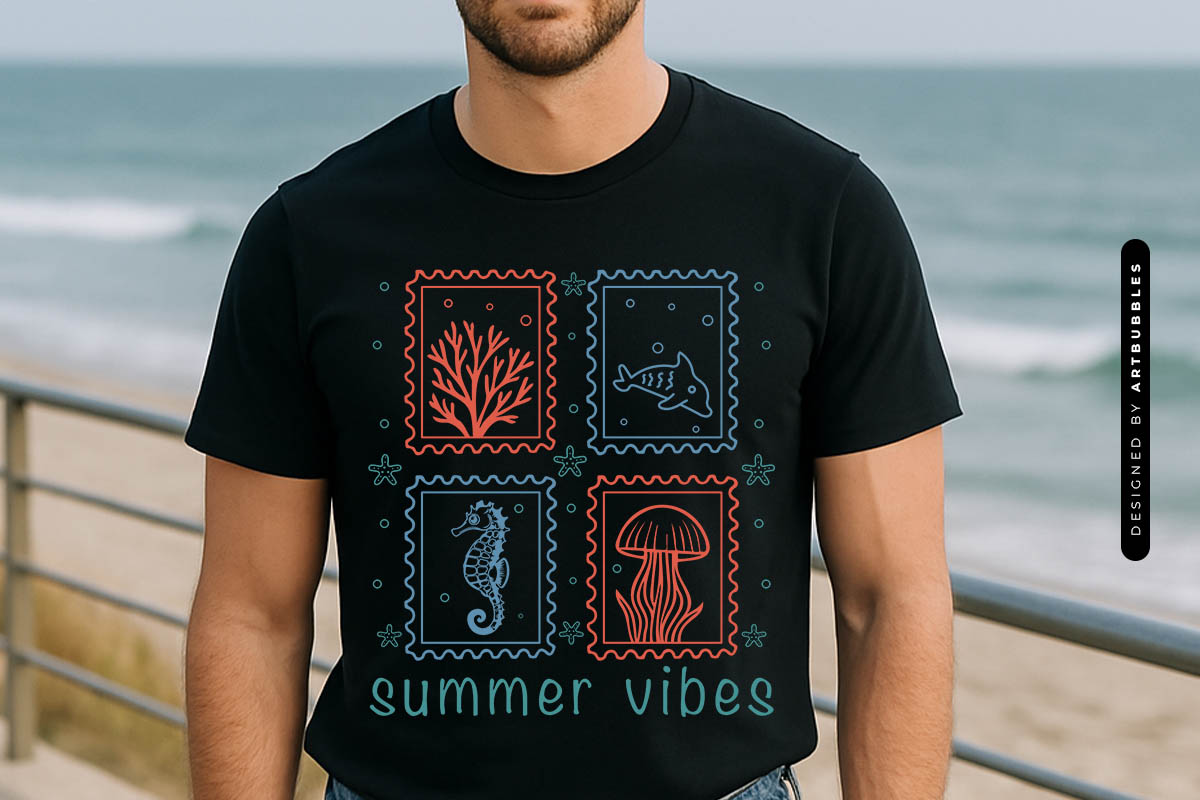 Cute Summer Vibes SVG Design Tshirt Mockup image.jpg