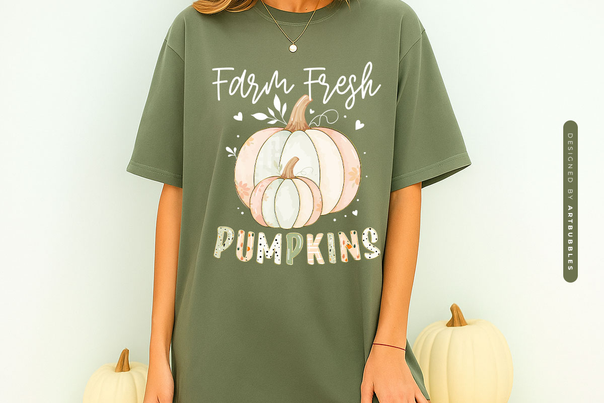 Farm Fresh Pumpkins - Preppy Fall Sublimation PNG Shirt Mockup image.jpg