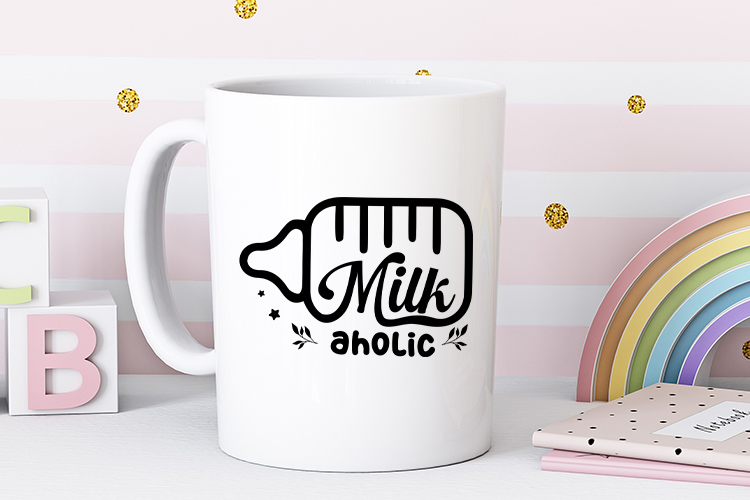 Milk Aholic - Newborn Baby SVG Craft Mug Mockup Image.jpg