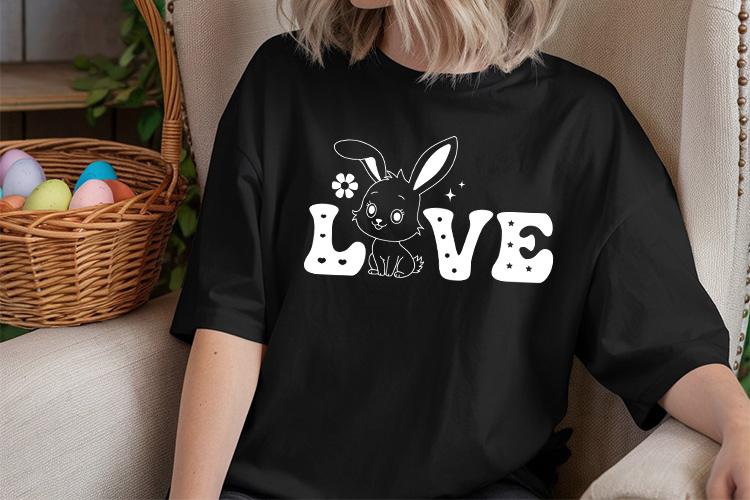 Love Easter Bunny SVG Design Tshirt Mockup Image.jpg