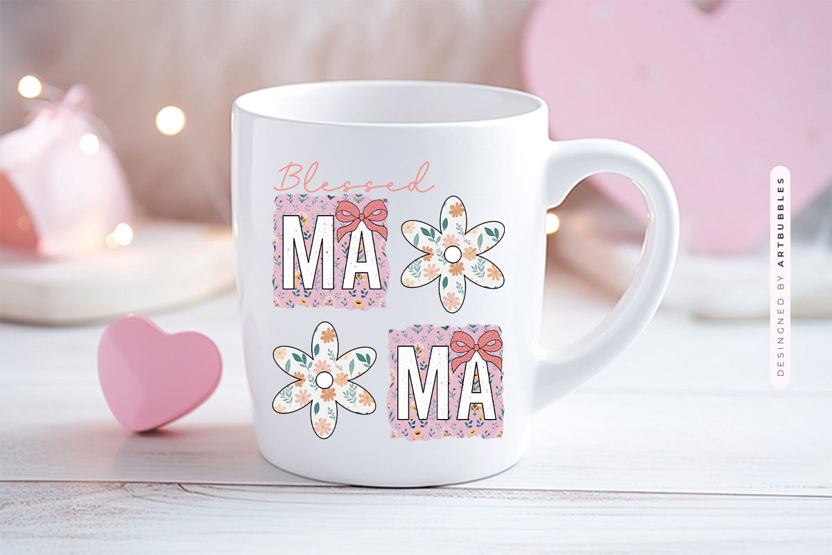 Blessed Mama - Coquette Mothers Day Sublimation Mug Mockup Image.jpg