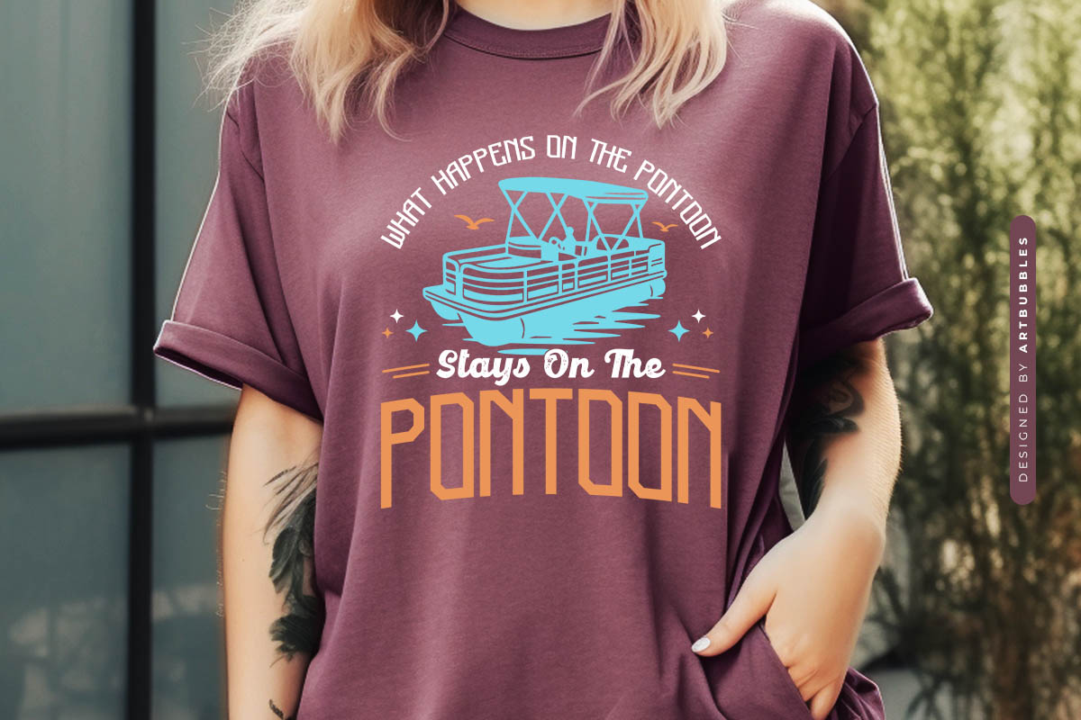 What Happens on the Pontoon - Lake SVG Shirt Mockup Image.jpg