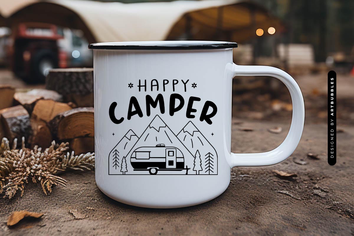 Happy Camper - Camping Van SVG Design Image.jpg