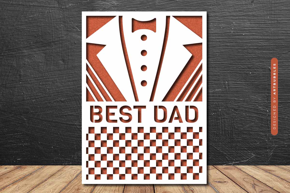 Cute Fathers Day Paper Cut Card SVG Image.jpg