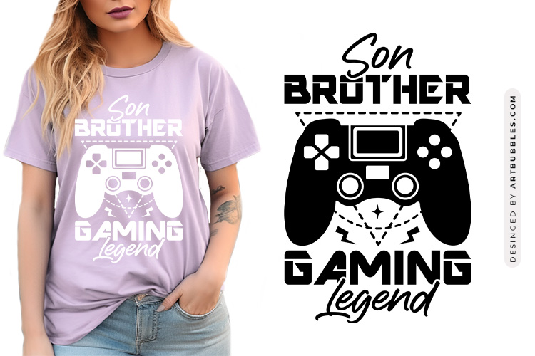 Son Brother Gaming Legend SVG Design