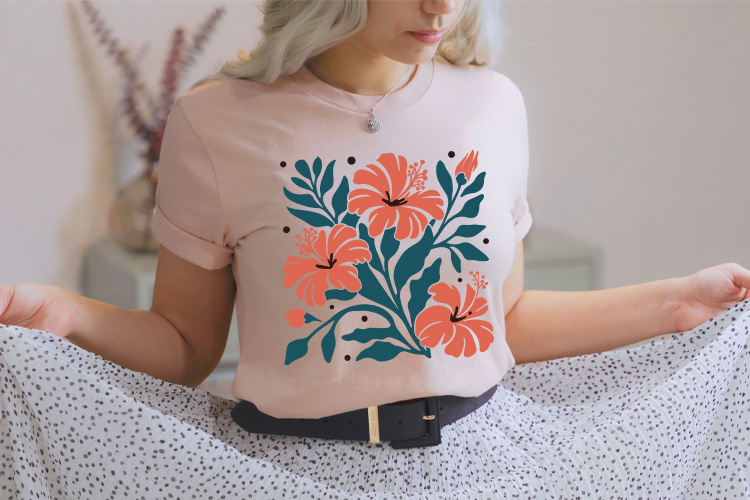 Abstract Hibiscus Flower Cut File SVG Tshirt Mockup image.jpg
