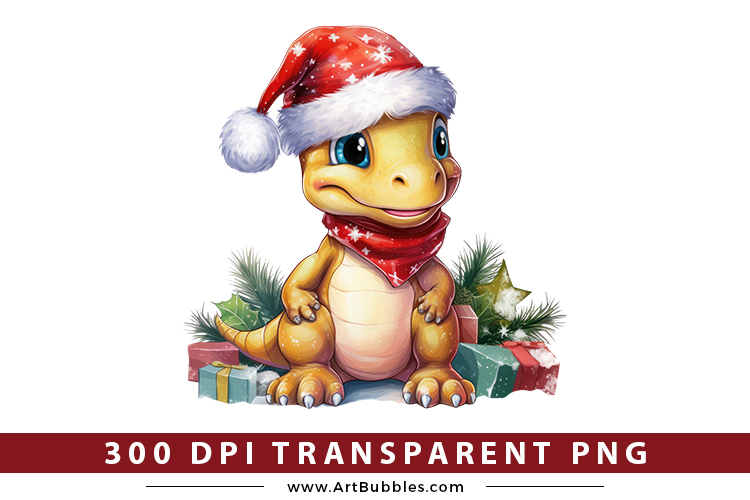 Baby Dinosaur With Christmas Gifts Sublimation