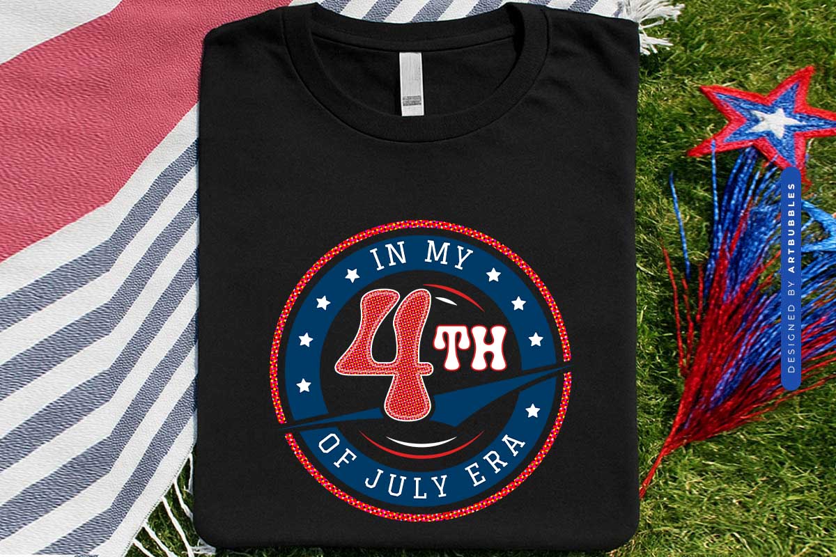 In My 4th of July Era Sublimation Transfer Shirt Mockup Image.jpg