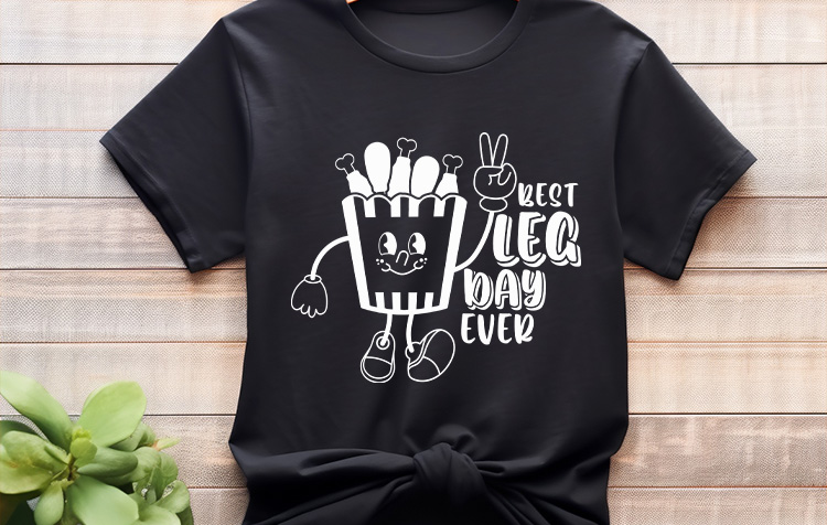 Best Leg Day Ever - Funny Thanksgiving SVG Free T Shirt Mockup Image.jpg