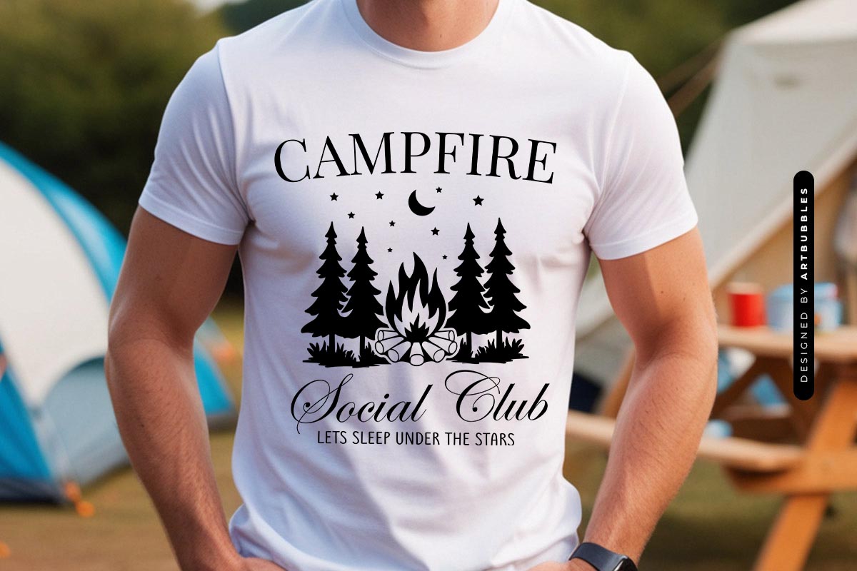 Campfire Social Club - Camping SVG Vector