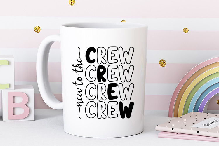 New to the Crew - Newborn Baby Design SVG Mug Mockup Image.jpg
