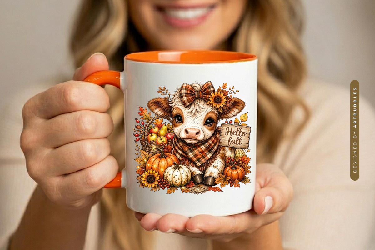 Hello Fall Sublimation Design PNG Mug Mockup Image.jpg