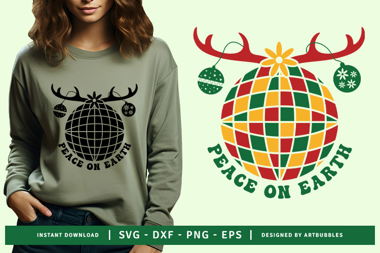 Peace On Earth - Free Christmas SVG Image.jpg