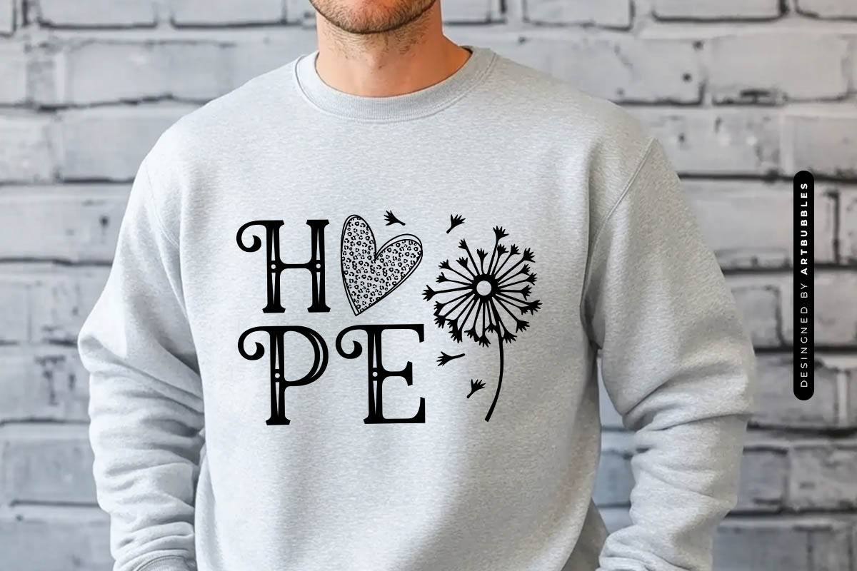 Hope - Dandelion SVG Design for Cricut Sweatshirt Mockup Image.jpg