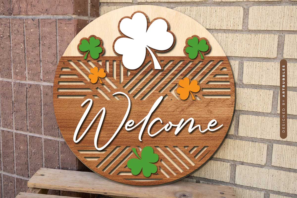 St Patrick's Day Welcome Sign SVG Bundle Image 2.jpg