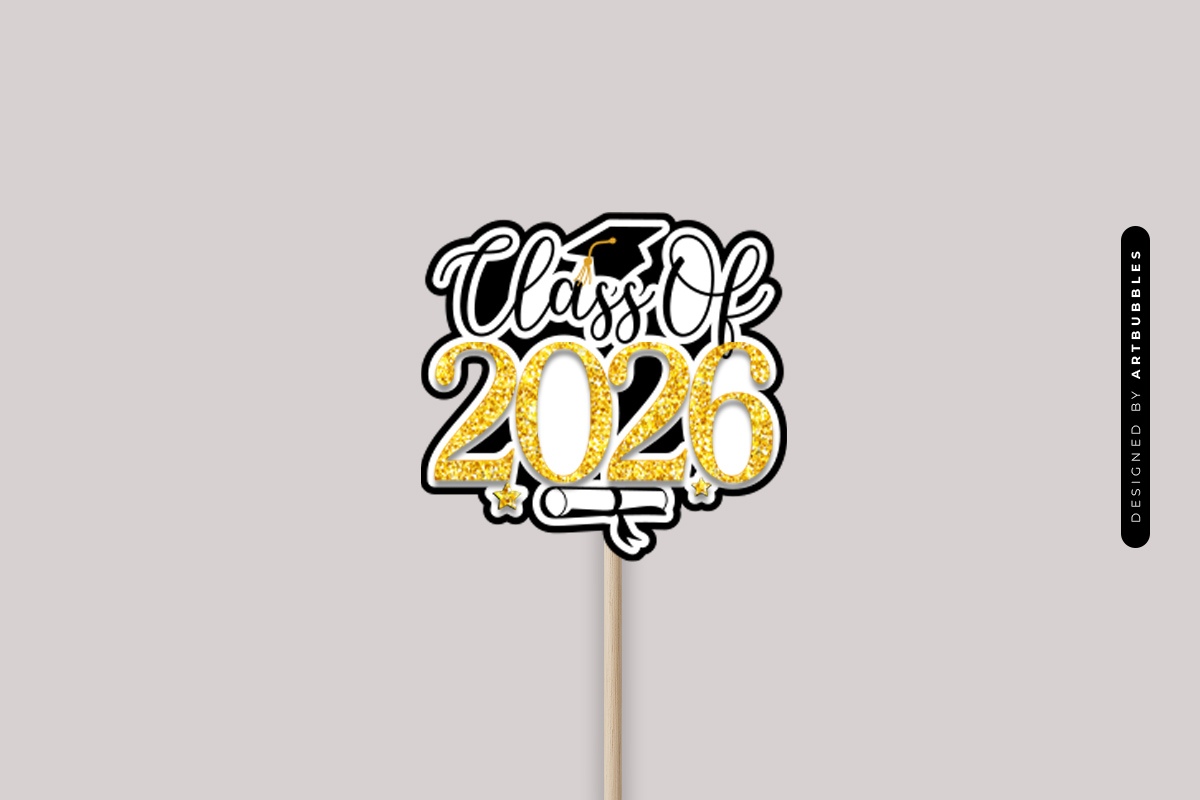 Class of 2026 Cake Topper SVG Cut File Image 2.jpg