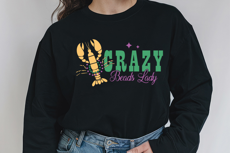 Crazy Beads Lady - Mardi Gras SVG File Sweatshirt Mockup Image.jpg