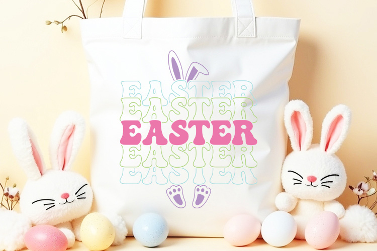 Retro Easter SVG Cut File Tote Bag MOckup Image.jpg