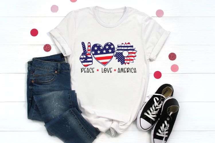 Peace Love America - Cute 4th of July SVG  Shirt Mockup Image.jpg