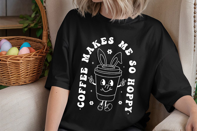 Coffee Makes Me So Hoppy - Easter SVG Tshirt Mockup Image.jpg