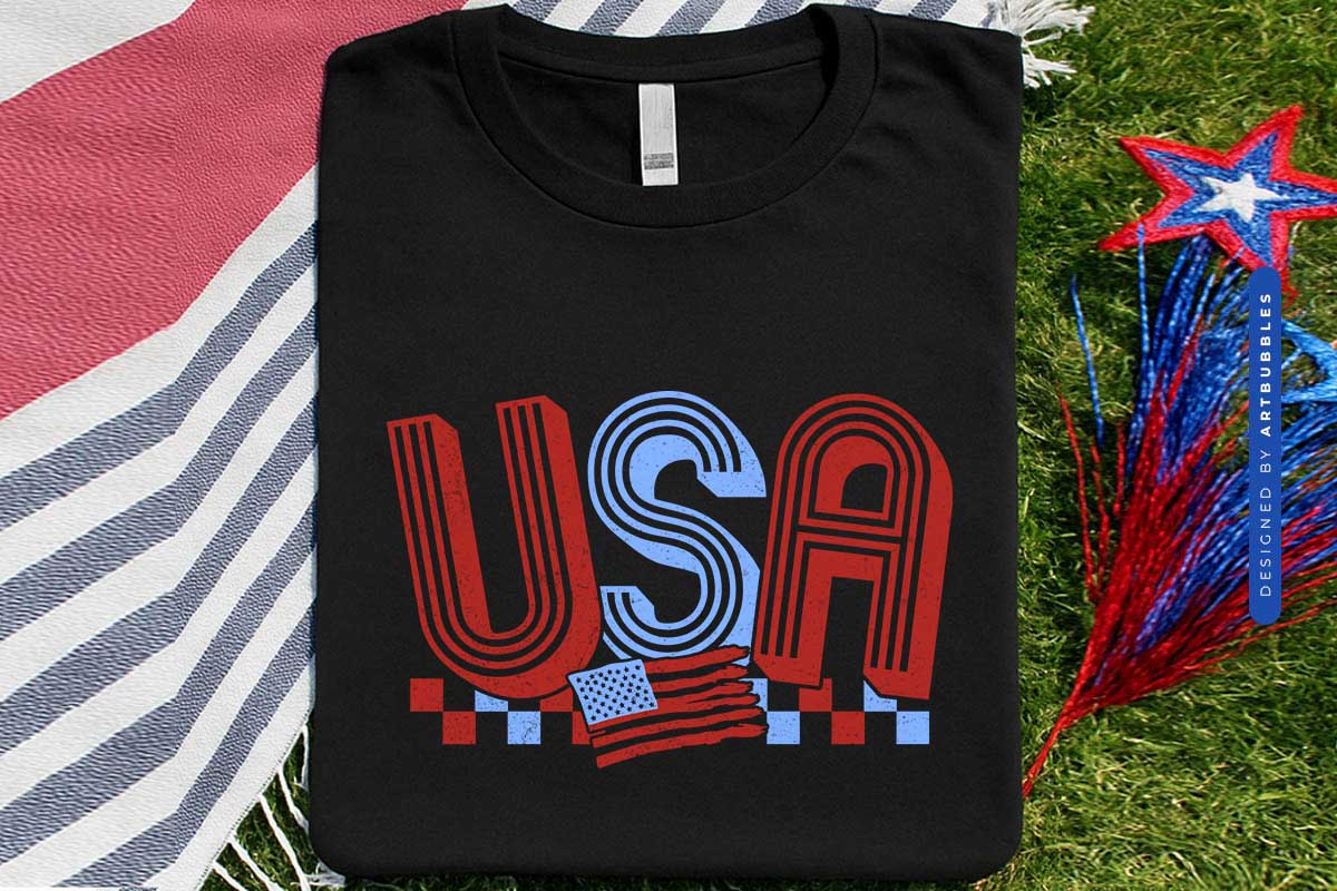 USA - Fourth of July PNG Sublimation Shirt Mockup Image.jpg