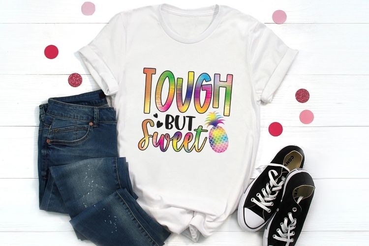 Tough But Sweet - Summer Sublimation PNG Tshirt Mockup Image.jpg