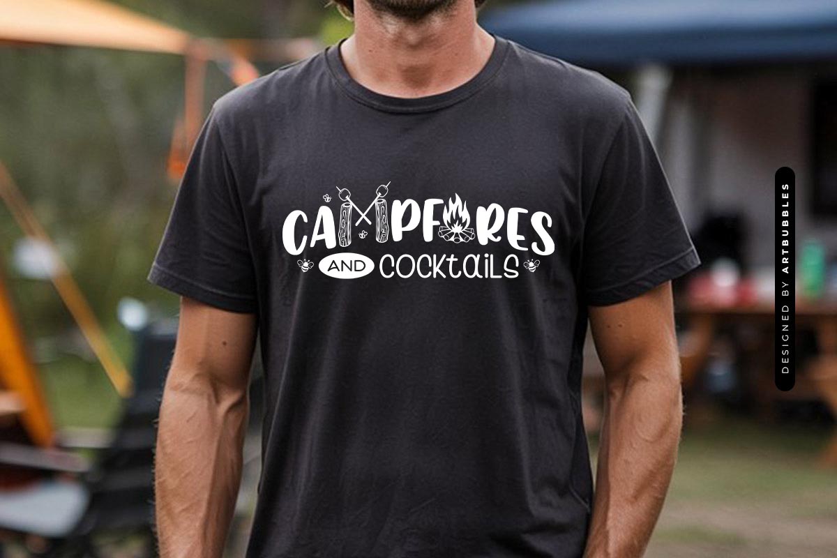 Campfires and Cocktails - Cricut Camping SVG Tshirt Mockup Image.jpg