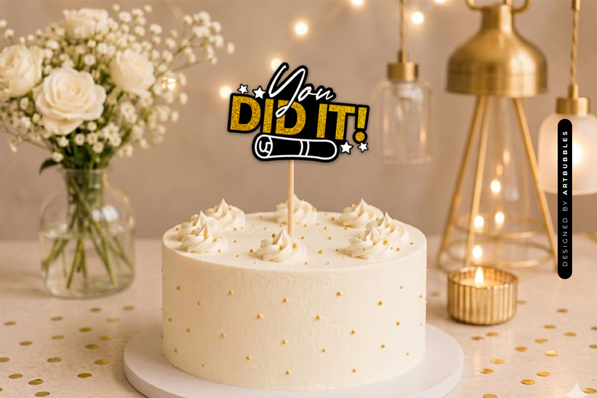 Glitter You Did Cake Topper SVG Design