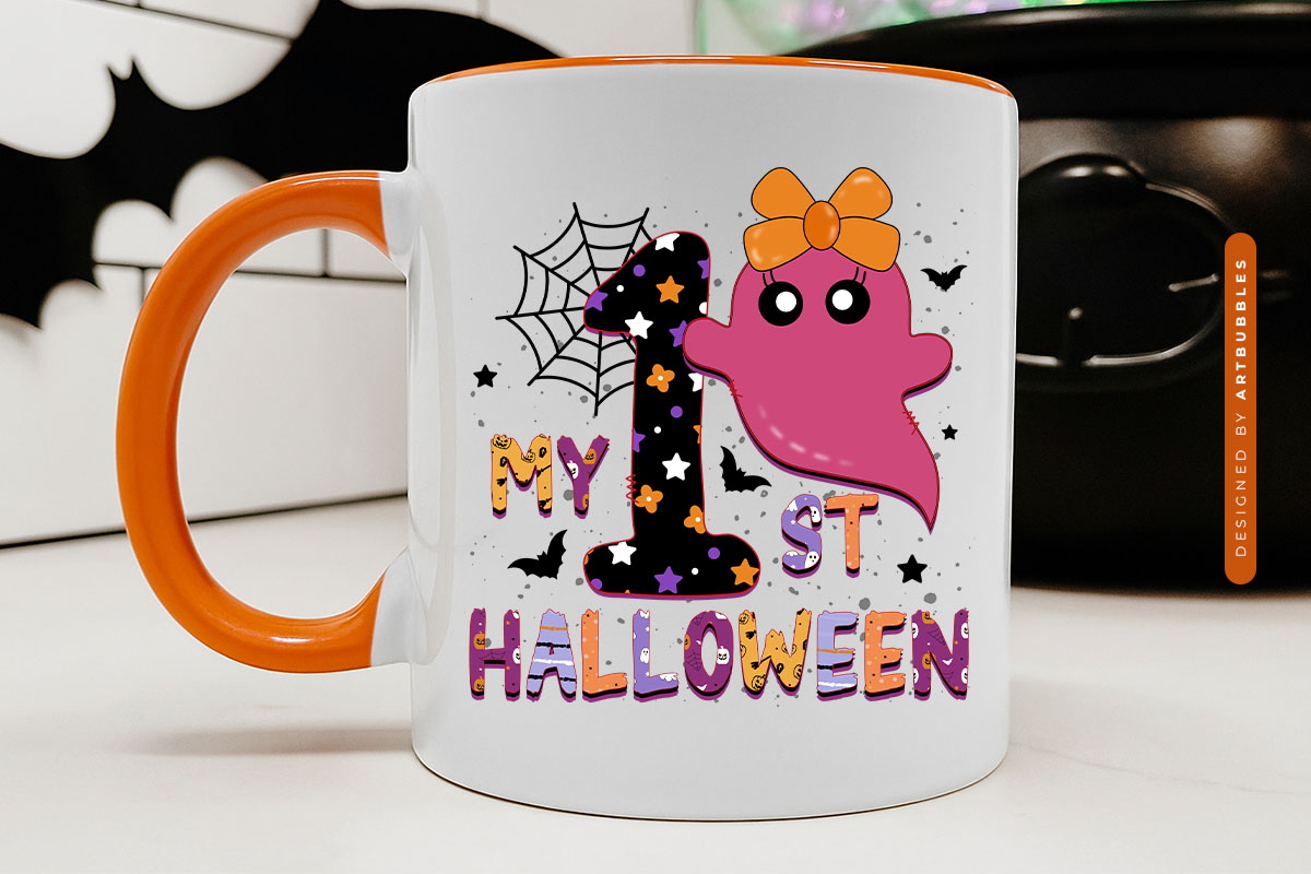 My 1st Halloween Coquette Sublimation Design Mug Mockup Image.jpg