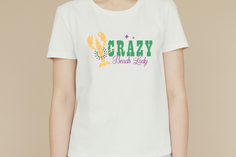 Crazy Beads Lady - Mardi Gras SVG File Shirt Mockup Image.jpg