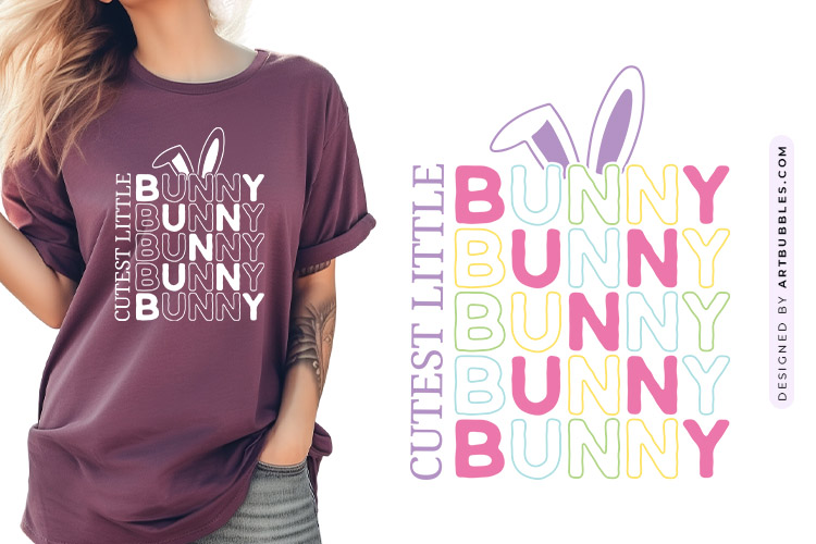 Cutest Little Bunny - Retro Easter SVG
