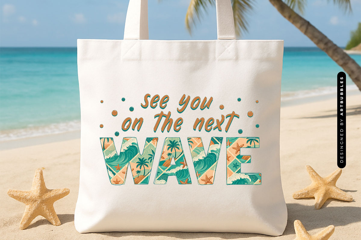 See You on the next Wave - Summer Quote Sublimation Tote Bag Mockup Image.jpg