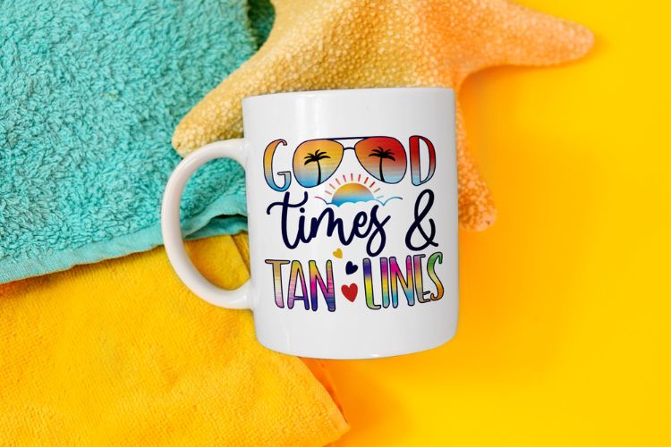 Good Times & Tan Lines - Summer PNG File Mug Mockup Image.jpg