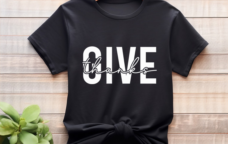 Give Thanks - Cricut Thanksgiving SVG T Shirt Mockup Image.jpg