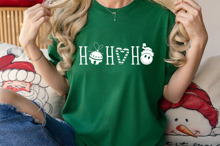 Ho Ho Ho - Handcrafted Boho Christmas SVG File Tshirt Mockup Image.jpg