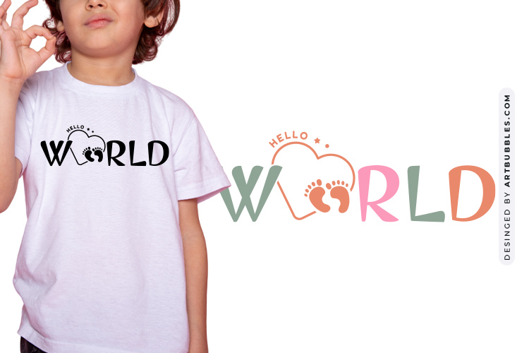 Hello World - Newborn Baby SVG Graphic