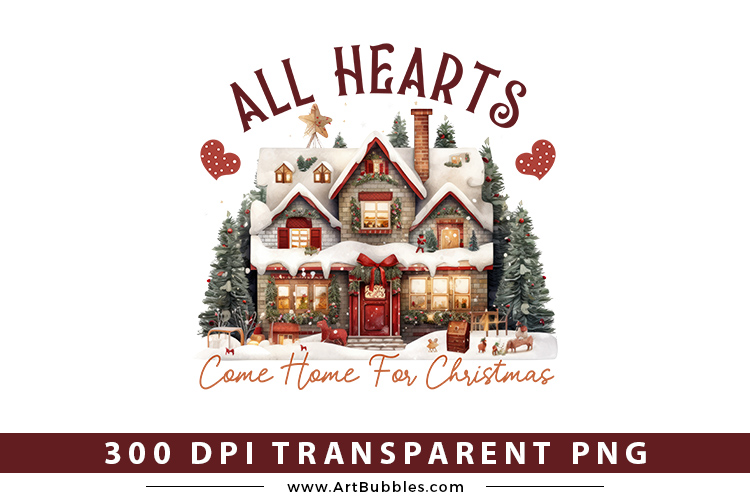 All Hearts Come Home for Christmas PNG