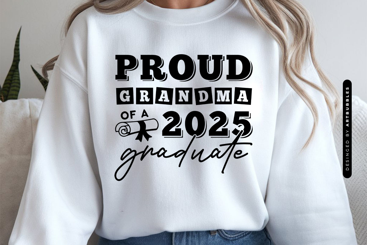 Proud Grandma Of A 2025 Graduate SVG PNG Tshirt Mockup Image.jpg