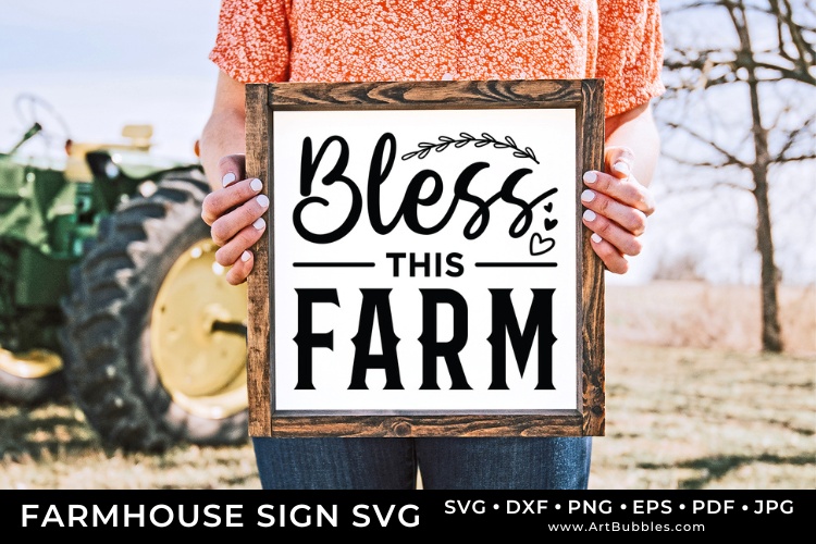 Bless This Farm SVG, Farmhouse Welcome Sign