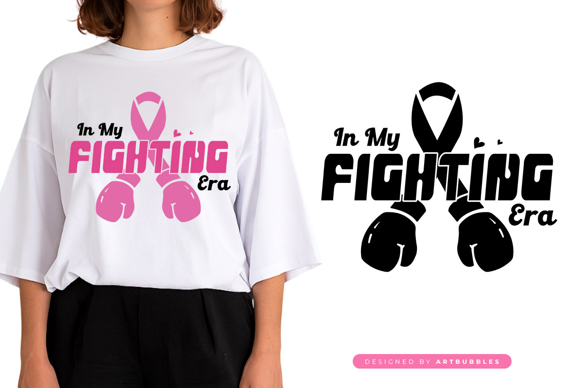 In My Fighting Era - Retro Breast Cancer SVG