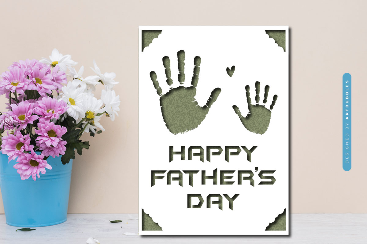 Happy Father's Day Card SVG Papercut Image.jpg
