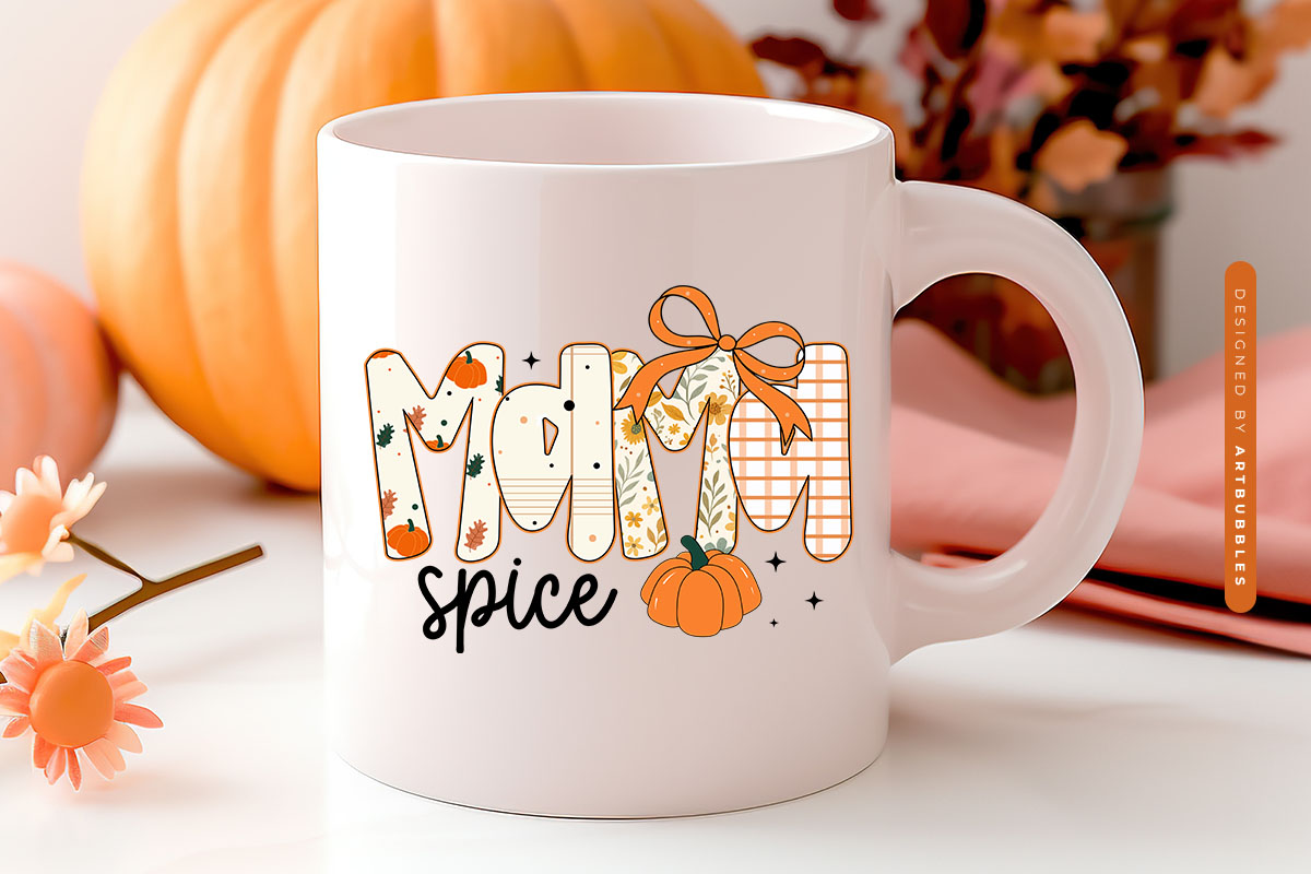 Mama Spice - Coquette Bow Fall Sublimation Mug Mockup Image.jpg
