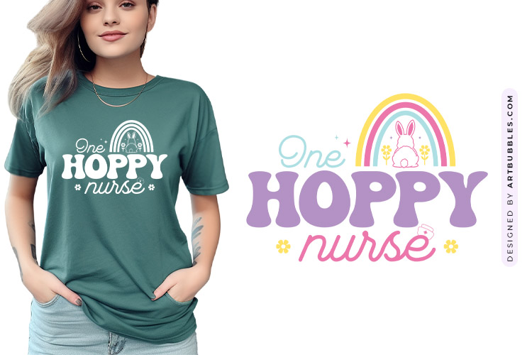 One Hoppy Nurse - Nurse Easter SVG