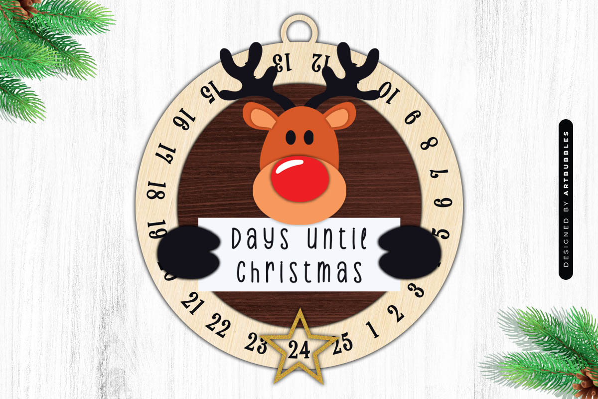 Reindeer Christmas Countdown SVG Image 2.jpg