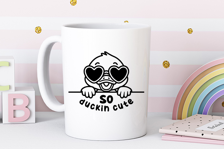 So Duckin' Cute - Adorable Baby SVG Cut File Mug Mockup Image (1).jpg