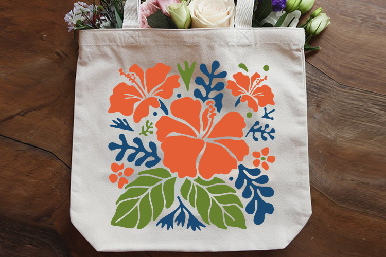 Hibiscus Abstract Flower SVG Vector Tote Bag Mockup Image.jpg